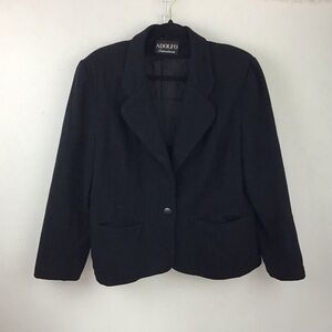 Vintage Adolfo International 100% wool blazer. Size 16.